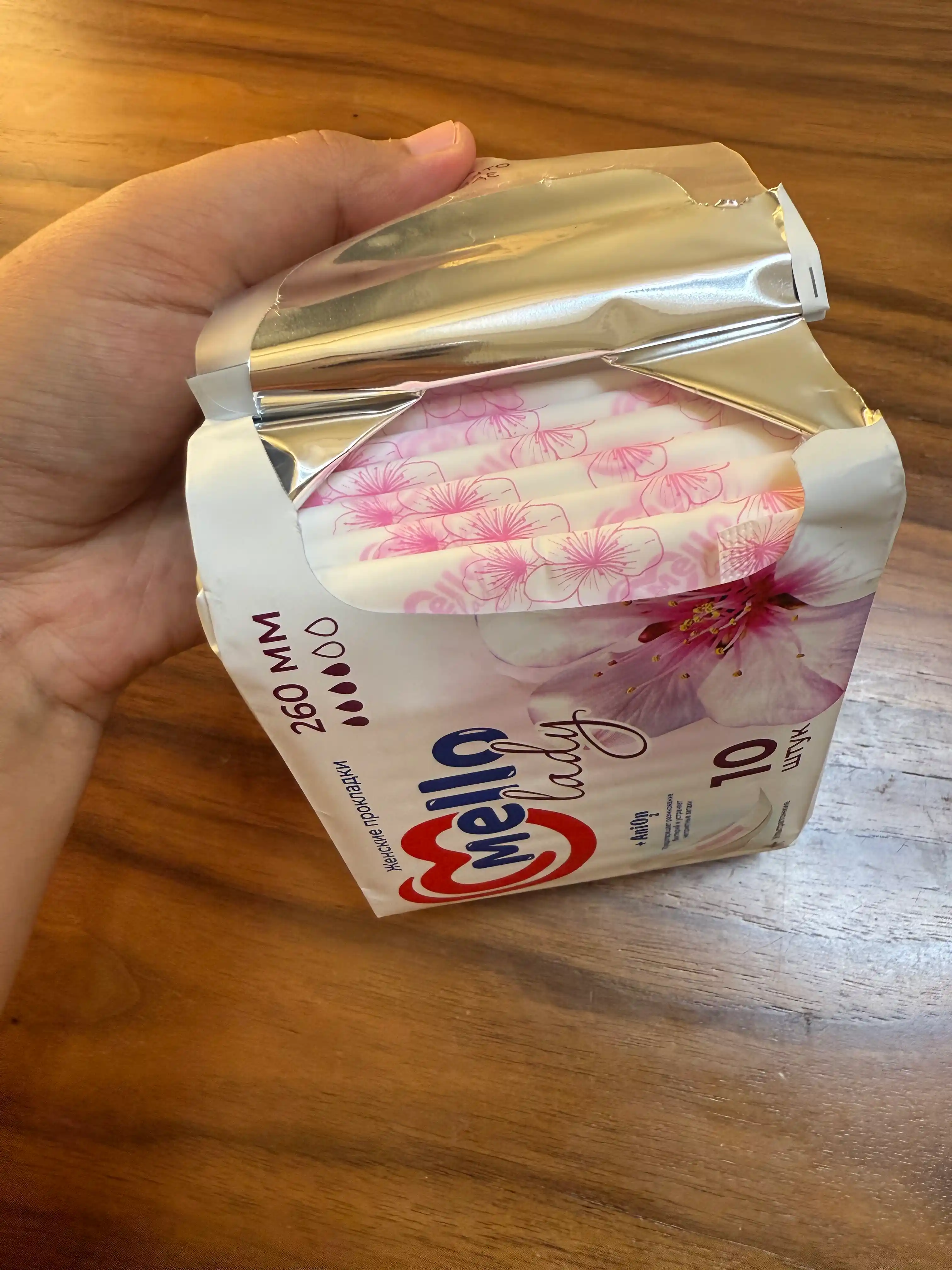 Ayollar uchun gigienik prokladkalari Mello lady 10, o'lchami 260 mm, 10 dona
