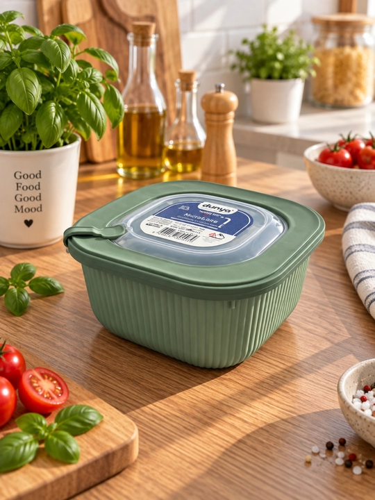 Контейнер для хранения продуктов, с герметичной крышкой и клапаном