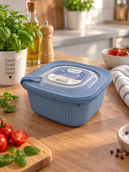 Контейнер для хранения продуктов, с герметичной крышкой и клапаном