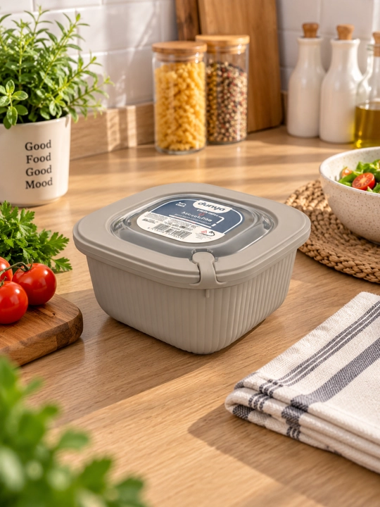 Контейнер для хранения продуктов, с герметичной крышкой и клапаном