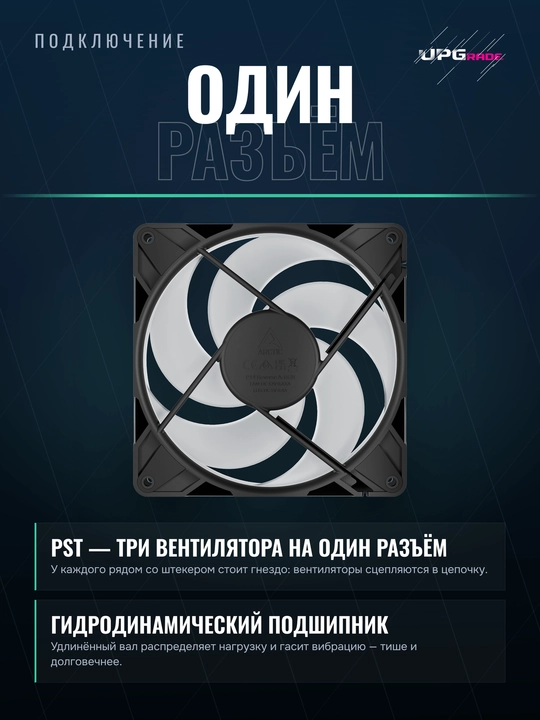 Korpus uchun ventilyator ARCTIC P14 PRO Reverse A-RGB 140 mm, 3 dona to'plam