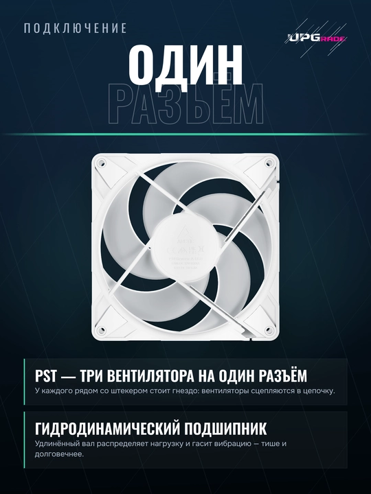 Вентилятор для корпуса ARCTIC P14 PRO Reverse A-RGB 140 мм, комплект 3 шт
