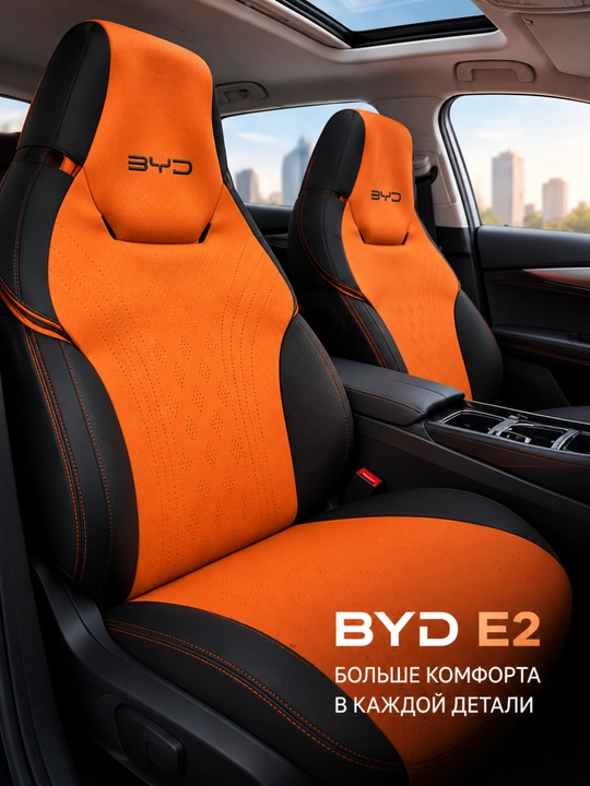 Автомобильные чехлы для BYD E2, комплект на сиденья, черно-белые - 