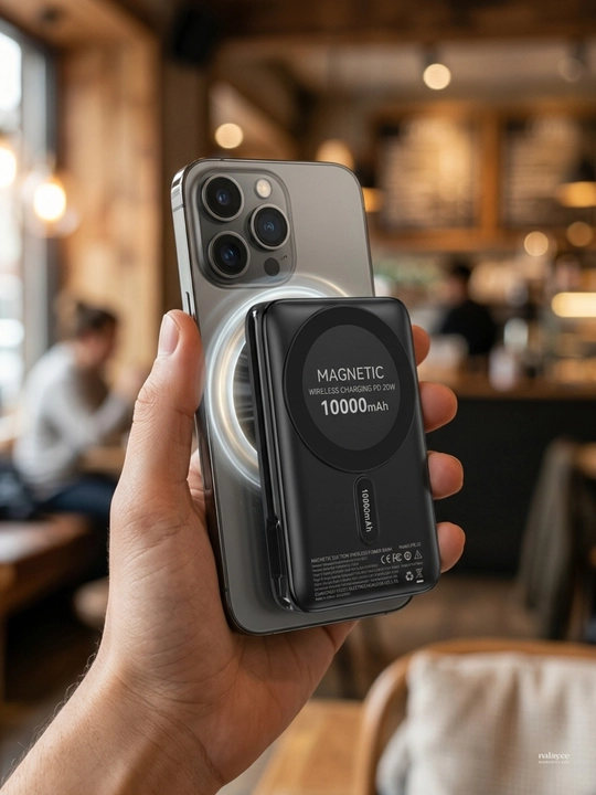 Повербанк 10000 мАч, магнитный MagSafe, беспроводная зарядка, 22.5W PD