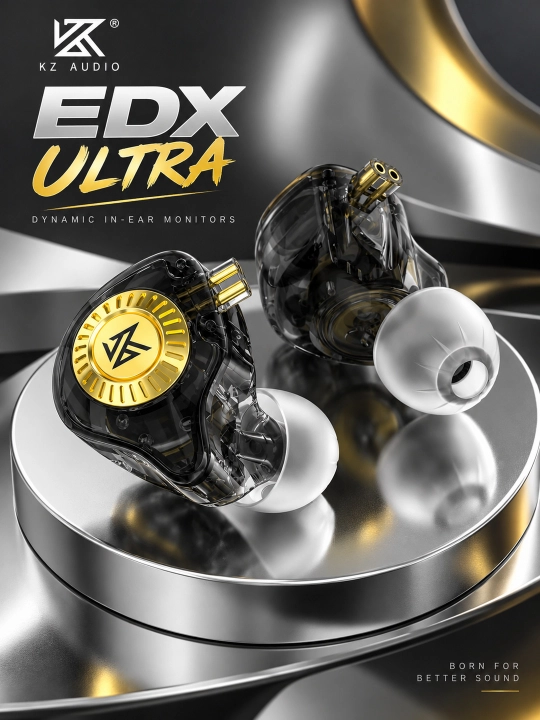 Проводные наушники KZ EDX Ultra, игровые и музыкальные, внутриканальные, с микрофоном