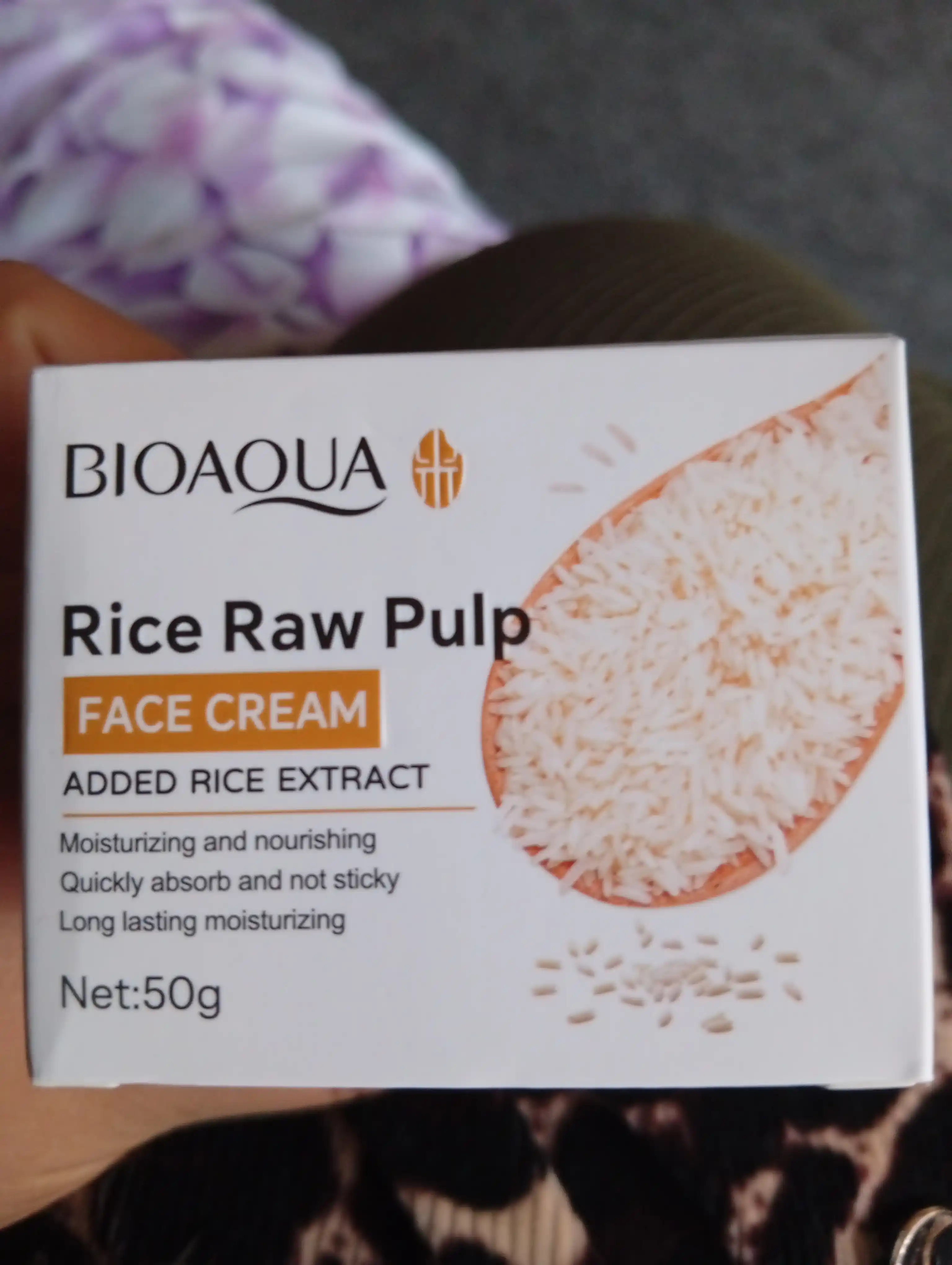 Увлажняющий крем для лица Bioaqua с экстрактом риса, 50 г