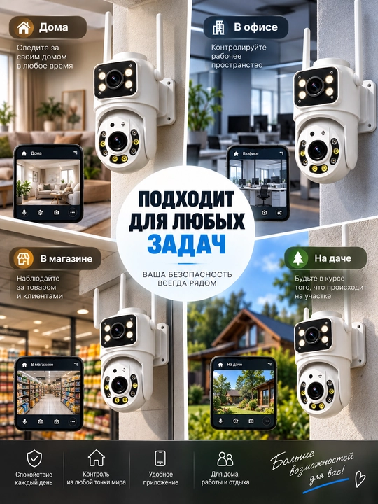 Камера видеонаблюдения, умная Wi-Fi камера, камера 360 Full HD