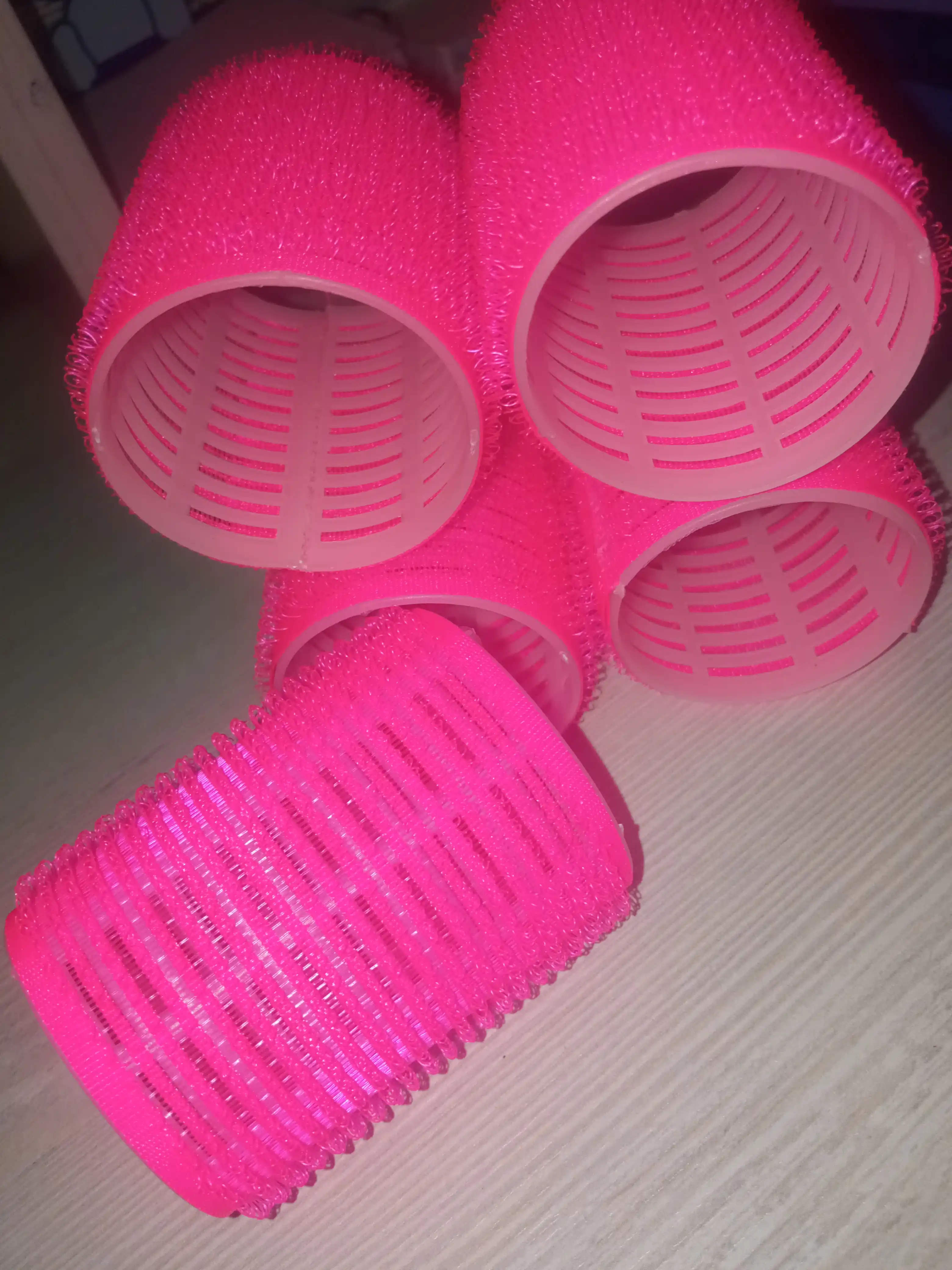 Бигуди на липучке для укладки и объема, Velcro, пластиковые, 40 мм, 5 шт