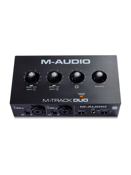 M-Audio M-Track Duo аудиоинтерфейс USB, с 2 микрофонными предусилителями
