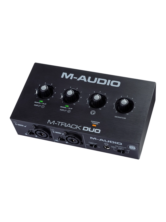 M-Audio M-Track Duo аудиоинтерфейс USB, с 2 микрофонными предусилителями