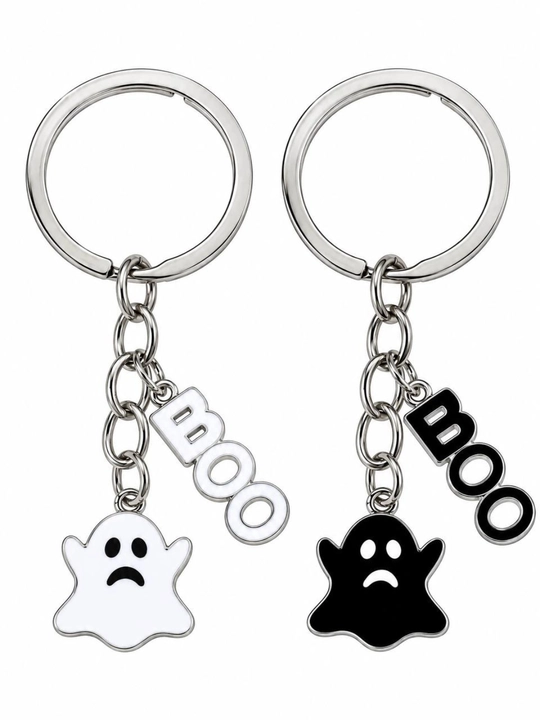 Брелок для ключей парный Привидение Boo на рюкзак сумку авто, подарок другу - 