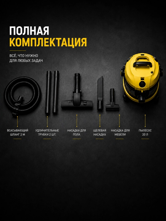 20 litr sig‘imli professional KARCHER VC1800 changyutgichi