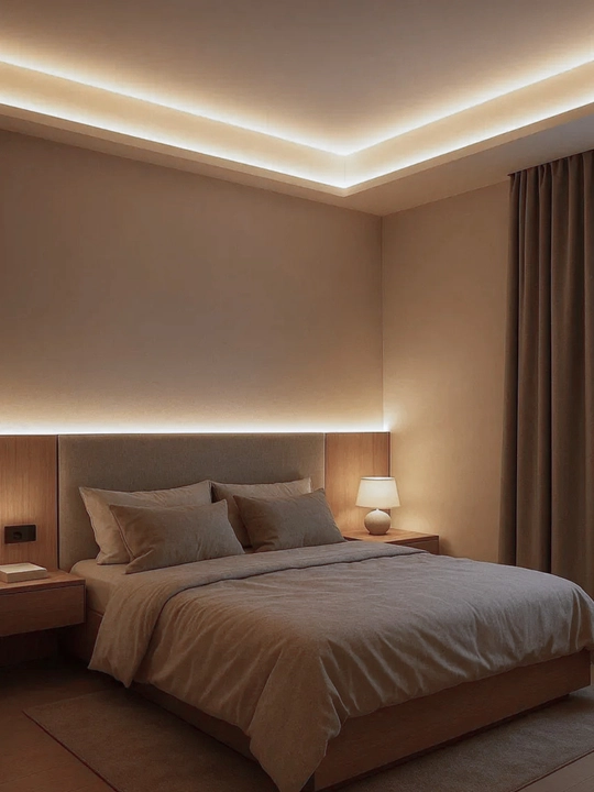 LED lenta 220V, mebel va xonalarni bezatish uchun chiroq yoritgich, 1, 2, 3, 4, 5, 6 metr