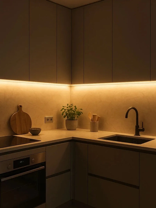 LED lenta 220V, mebel va xonalarni bezatish uchun chiroq yoritgich, 1, 2, 3, 4, 5, 6 metr