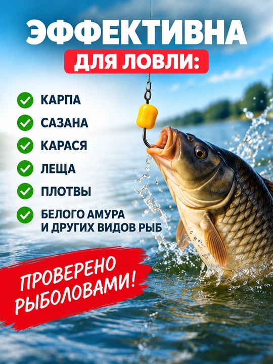 Baliq ovlash uchun ilgakka nasadka Makkajo‘xori Fishka, konserva baliq ovi uchun yem 110 ml