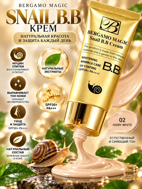 BB крем для лица с муцином улитки