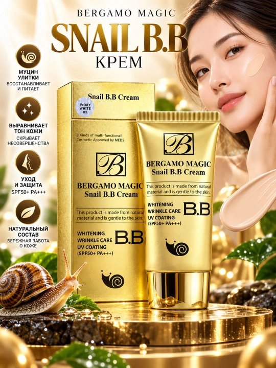 BB крем для лица с муцином улитки