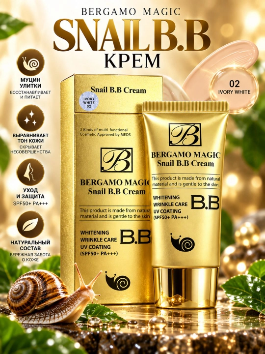 BB крем для лица с муцином улитки