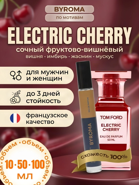 Electric Cherry uslubidagi unisex atir, chidamli atir, parfyumeriya suvi 10-50-100 ml - 