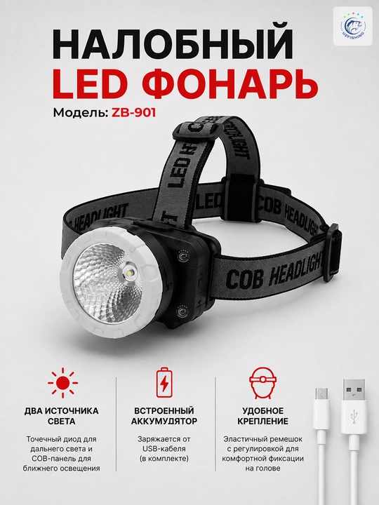 Налобный фонарьи LED — для работы, рыбалки, туризма и активного отдыха - 