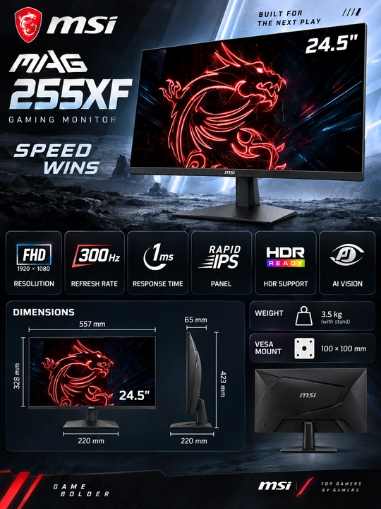 Монитор MSI MAG Gaming Ips Black - 