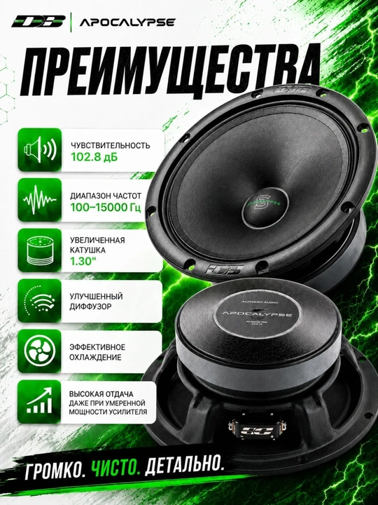 Эстрадные автомобильные динамики DEAF BONCE Apocalypse M61SE PRO 150-300 ватт