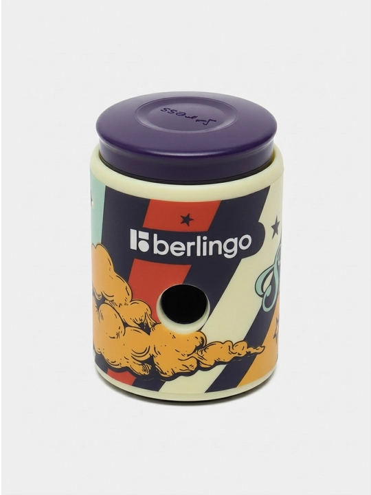 Berlingo «Groovy» plastik qalam o‘tkirlagichi, 1 ta teshik, 12 dona - 
