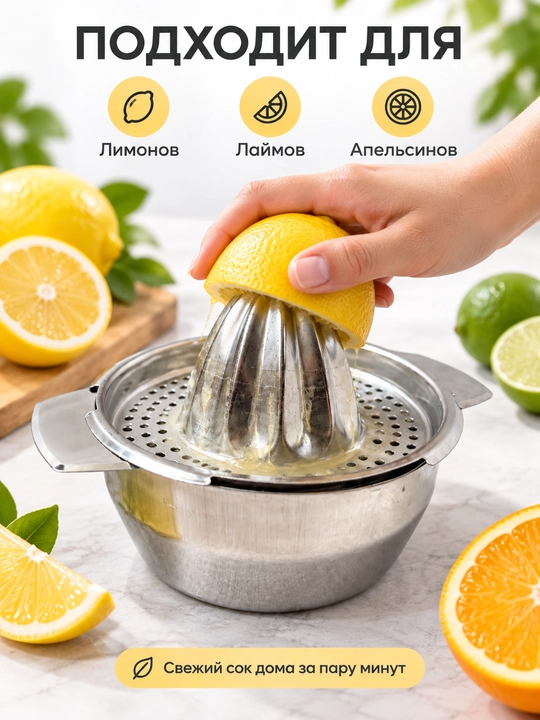 Sitrus uchun qo‘lda ishlaydigan po‘lat sharbat siqgich, limon va apelsin pressi