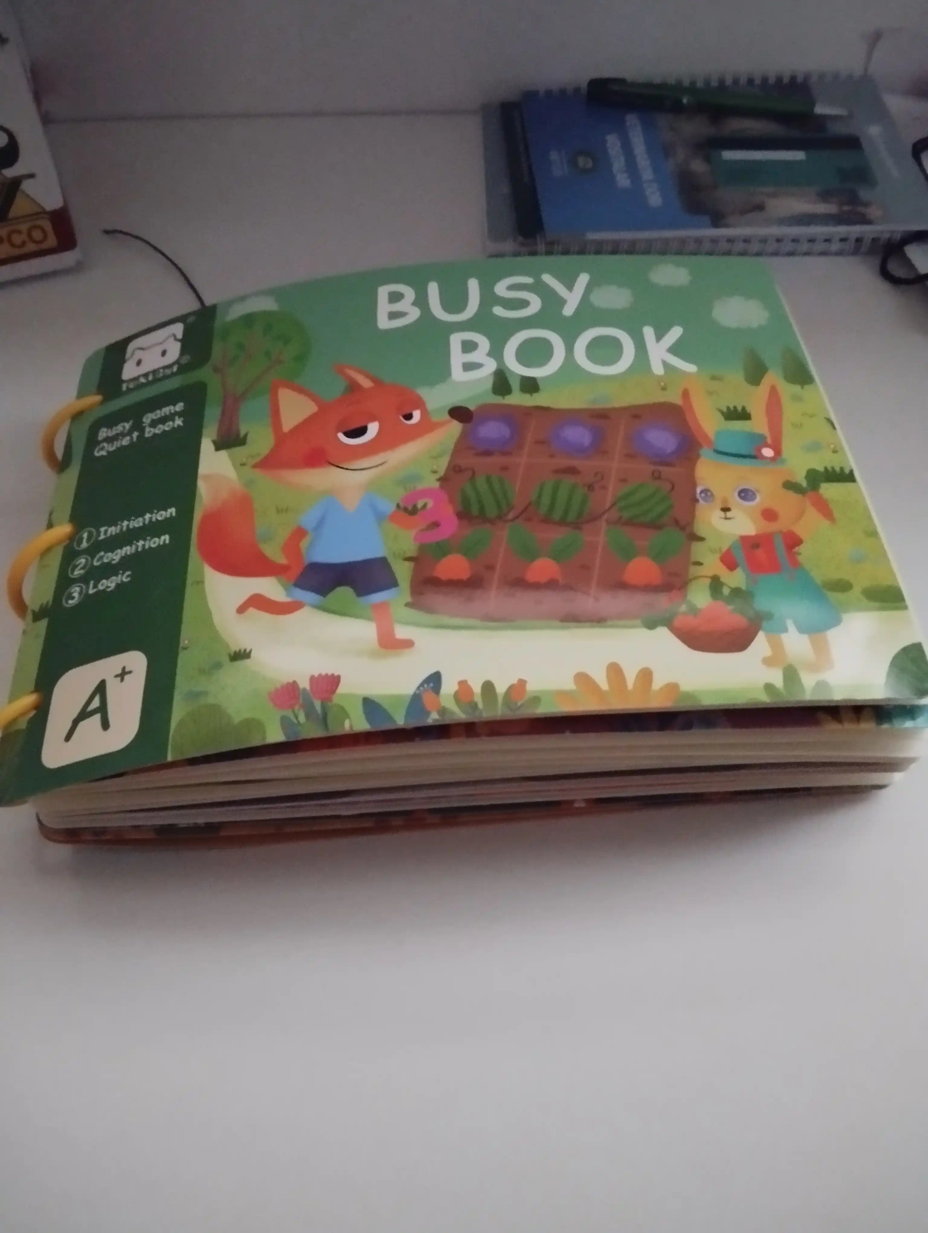 Usborne Busy Book, fetrdan tayyorlangan bizibord-kitob - kichkintoylar uchun taktil rivojlantiruvchi kitob