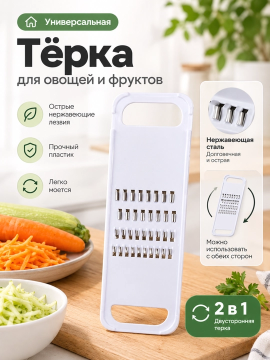 Ikki tomonli sabzavot va meva qirg'ich - 