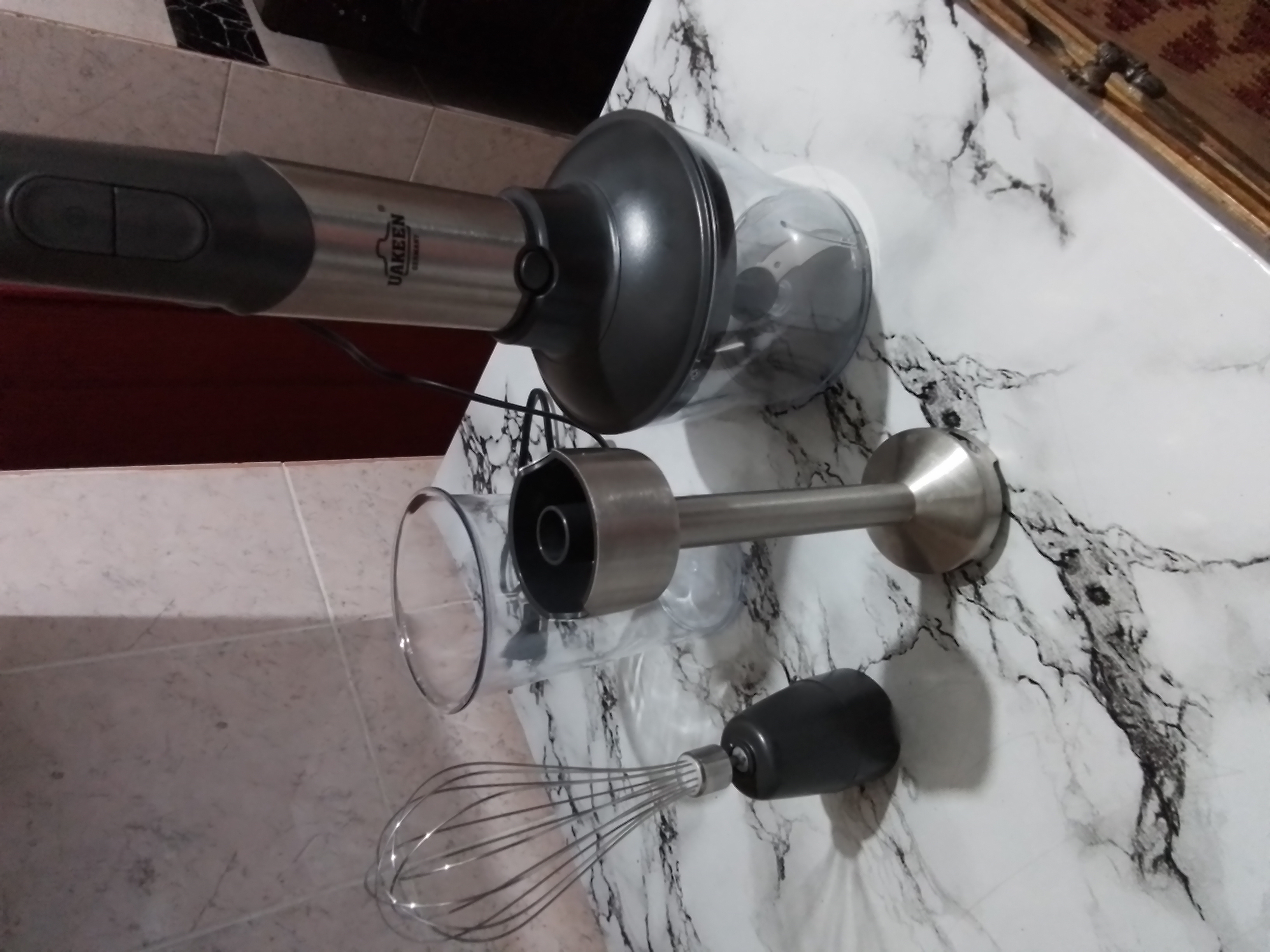 Qo'l blenderi UAKEEN ZL-515, suvga cho'mdiruvchi, ko'p funksiyali, 4 tasi 1 da, 1200 Wt
