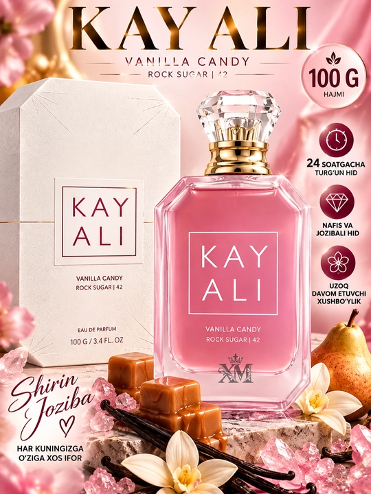 KAY ALI Vanilla Candy va Lovefest atiri, shirin mevali, uzoq saqlanuvchi parfum, 100 ml - 