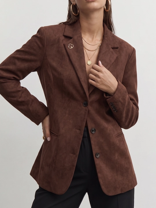 UMA ayollar uchun paxta shaklidagi dekorli fakturali Regular Fit jaket
