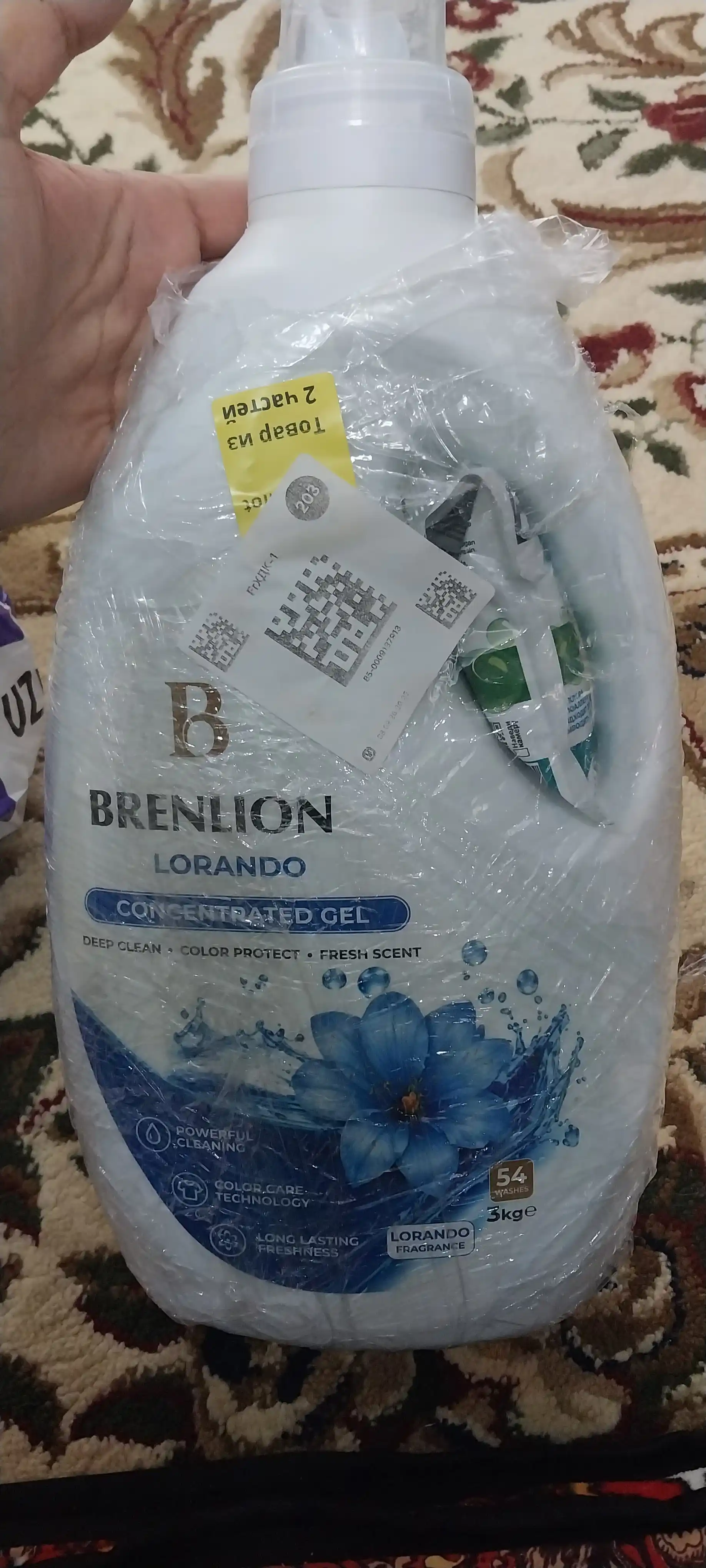 Гель для стирки Brenlion Lorando 3 кг, жидкий порошок автомат для белья, порошок гель