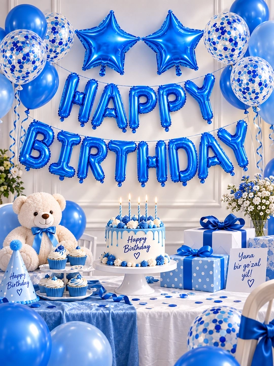 Набор шаров Happy Birthday на день рождения, фольгированные буквы, праздничный декор