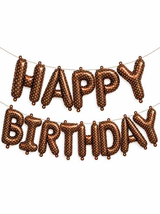 Набор шаров Happy Birthday на день рождения, фольгированные буквы, праздничный декор