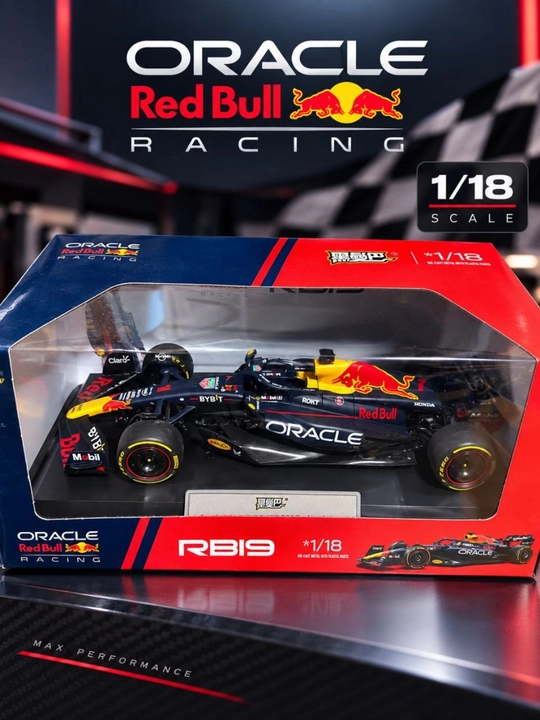 Модель болида Oracle Red Bull Racing RB19 1:18, коллекционная машина Формула 1 - 