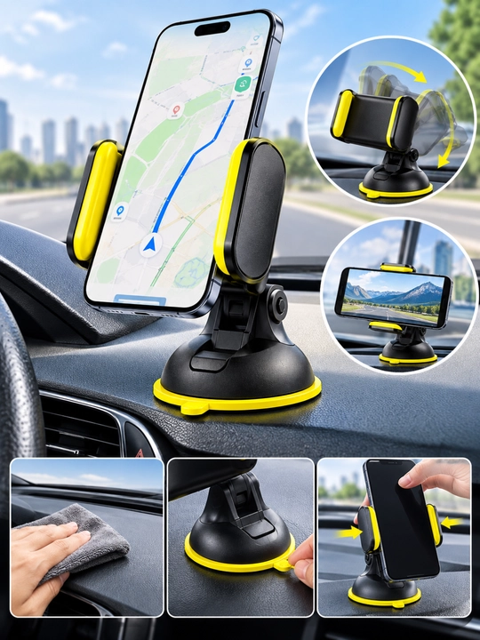 Earldom Car Holder — 360° aylanadigan mustahkam avtomobil telefon ushlagichi 