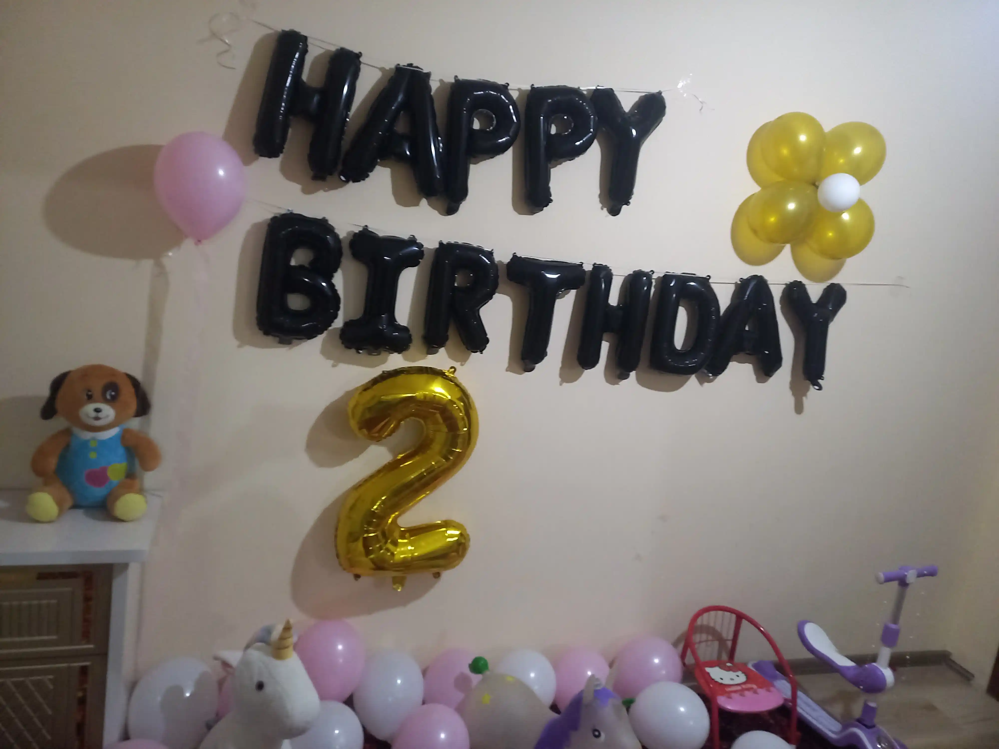 Надпись из шаров "HAPPY BIRTHDAY" –для оформления дня рождения