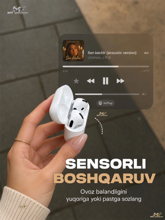 Simsiz quloqchin Pods 4 ANC bluetooth naushnik barcha smartfonlar uchun (ANC ishlaydi)