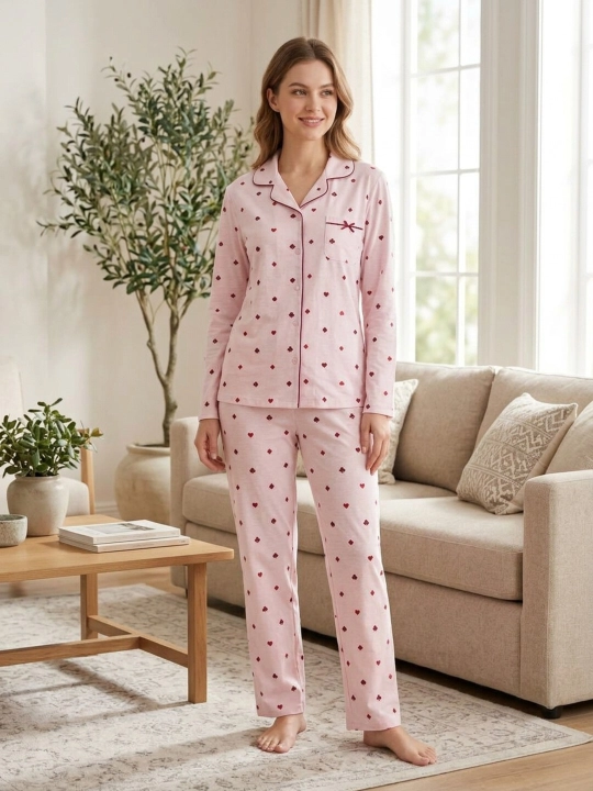 Pijama ayollar uchun, kuzgi qishki pijamalar ayollar uchun tungi kiyim, yengi uzun XXL-XL