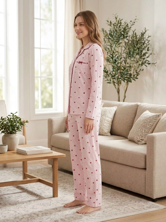 Pijama ayollar uchun, kuzgi qishki pijamalar ayollar uchun tungi kiyim, yengi uzun XXL-XL