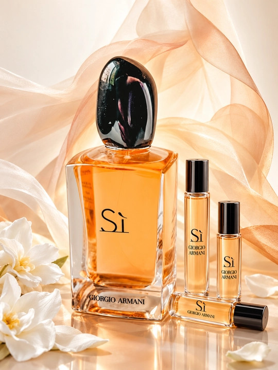 Giorgio Armani Sì ayollar atiri, Eau de Parfum, qora smorodina va vanil, 3–100 ml