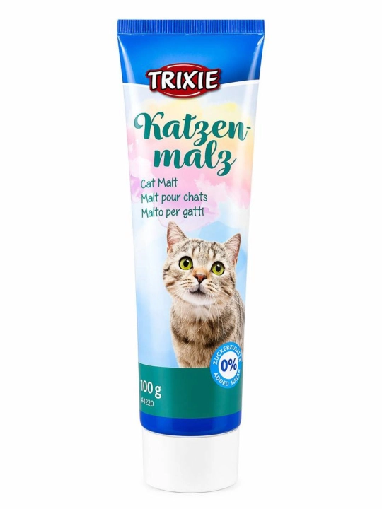 Паста для кошек Trixie Katzenmalz мальт-паста для вывода шерсти, 100 г