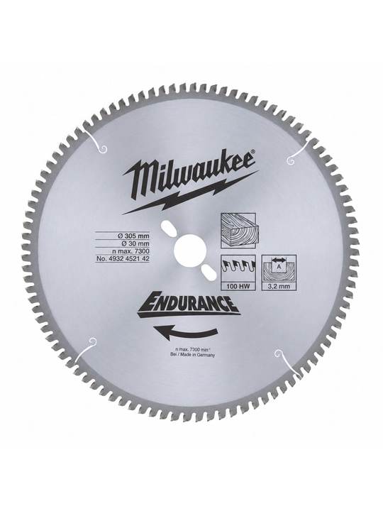 Диск для торцовочной пилы Milwaukee WCSB 305 x 30 x 100