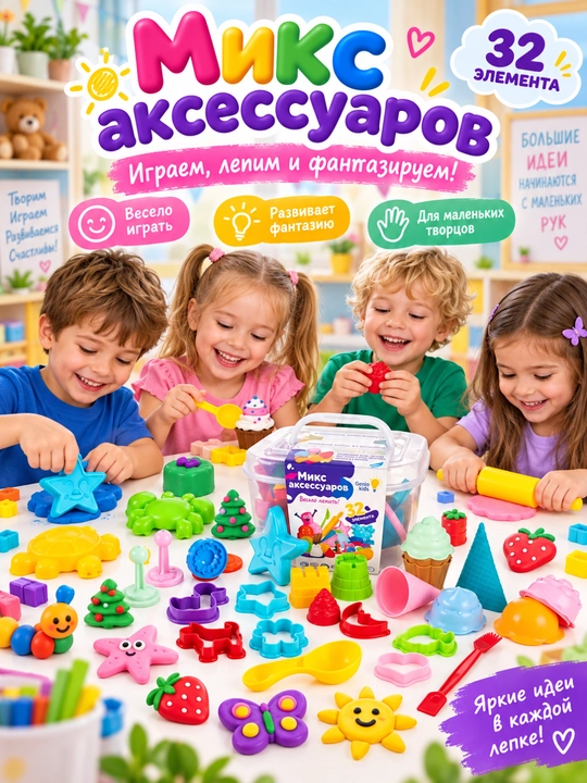 Наборы для детской лепки "Аксессуары для лепки", DREAM MAKERS