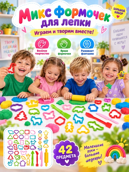 Наборы для детской лепки "Аксессуары для лепки", DREAM MAKERS