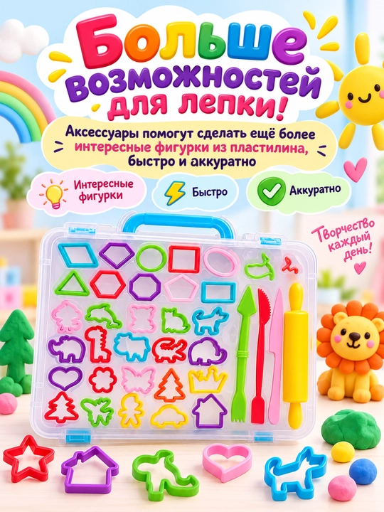 Наборы для детской лепки "Аксессуары для лепки", DREAM MAKERS