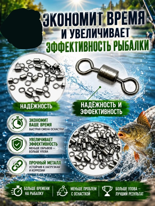 Карабины-вертлюги для рыбалки