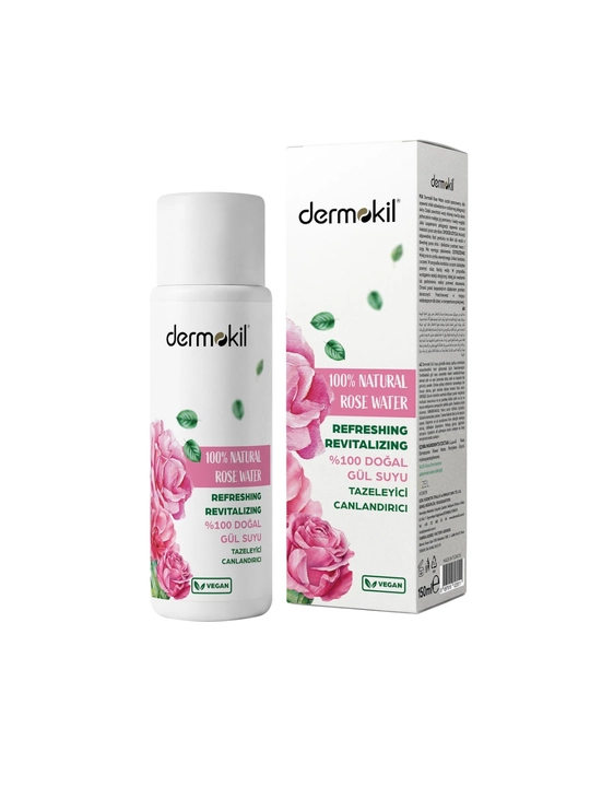 Dermokil Natural Rose Water, 150 мл — тоник с 100% натуральной розовой водой - 